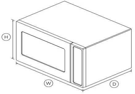 FISHER PAYKEL CMO 24SS 3Y 24Inch Combination Microwave Oven - DIMENSIONS