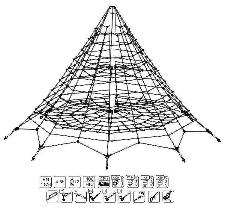 vinci play RB1383 ROBINIA Climbing Pyramid