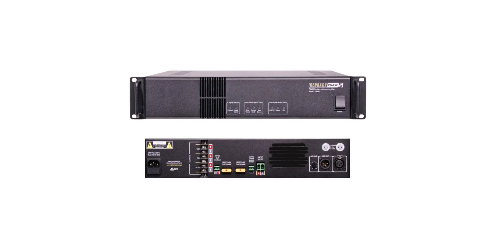 Redback A4390a 500 Watt Power Amplifier User Manual Redback A4390a 500 Watt Power Amplifier User Manual