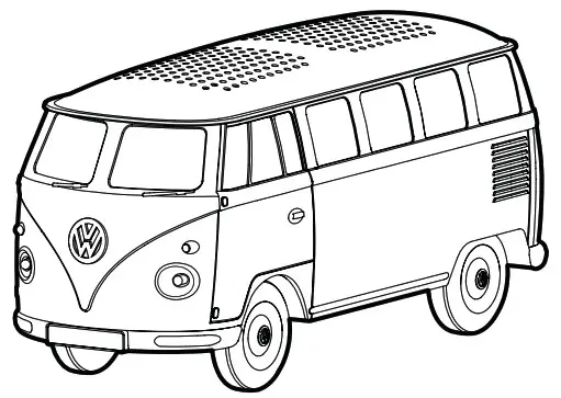 VW COLLECTION BUBS01 T1 Bulli Bus Bluetooth Speaker