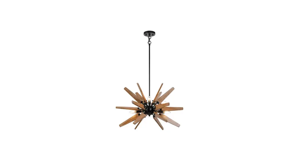 Lowe S D2271 6-light Matte Black Mid Century Chandelier Instructions