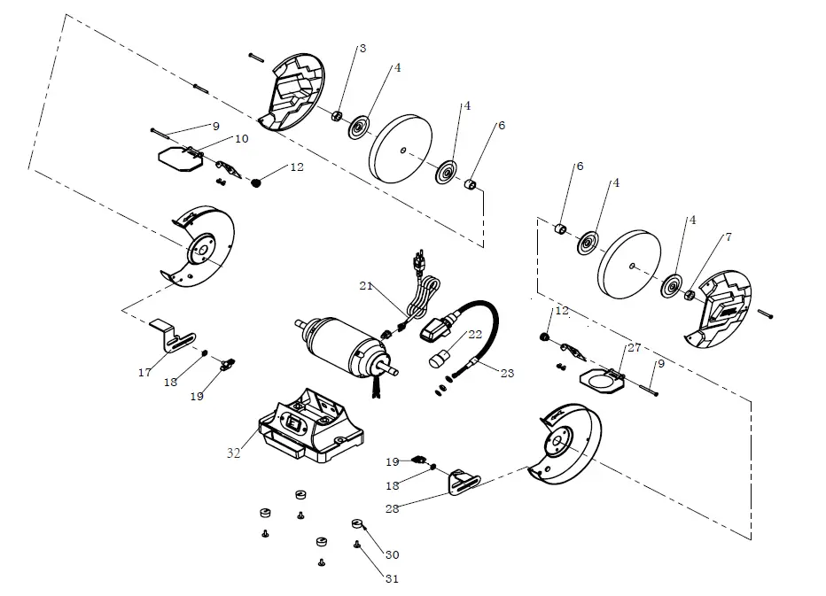 SKIL-BI9502-Bench-Grinder-User-Guide-FIG-1