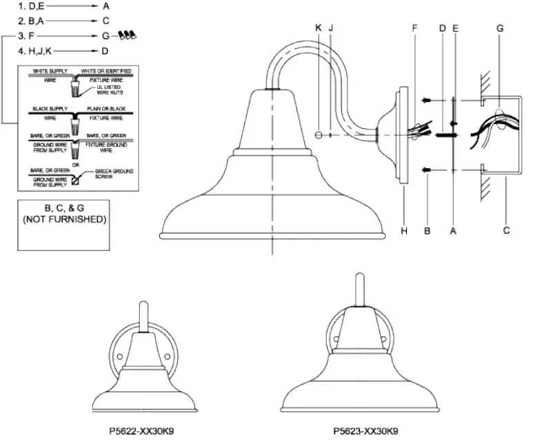 PROGRESS LIGHTING P5623-2030K9 Sky Integrated LED Outdoor Wall Light -