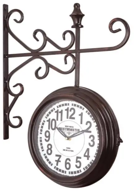 YHD-CLKBA160-Double-Sided-Iron-Wall-Clock-fig-1