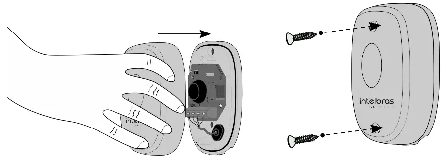 intelbras IVA 5015 Digital Single Beam Active Sensor - attach the front cover