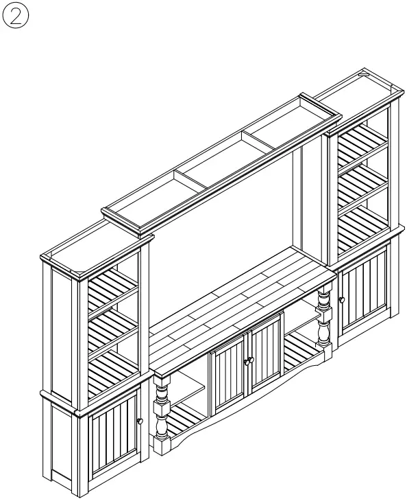 ASHLEY W814-35 Havalance Entertainment Wall Unit-FIG4