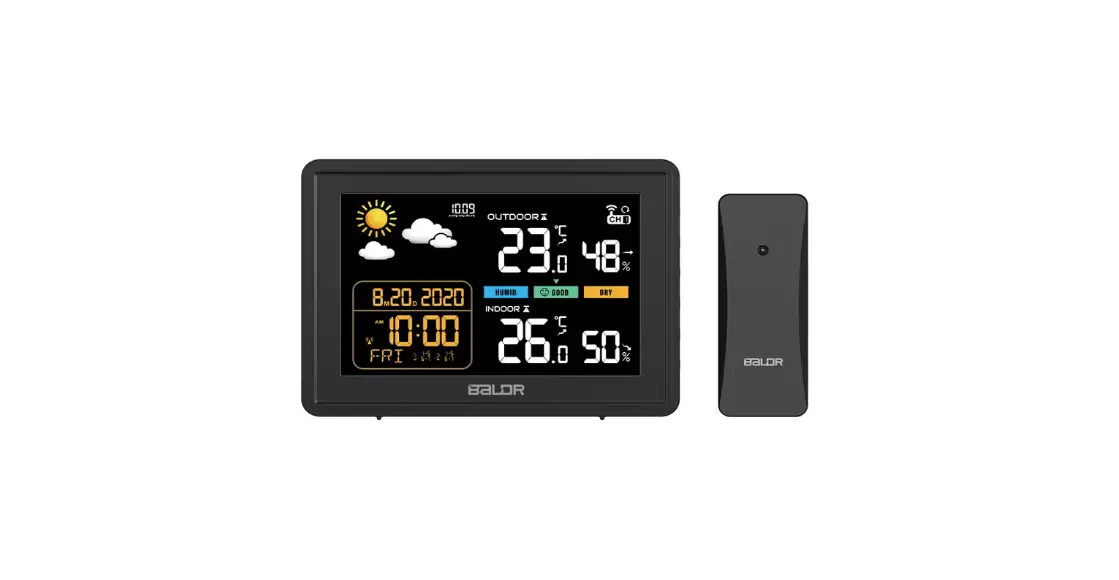 Baldr B0359wst2h2pr-v2 Digital Color Weather Station With Barometric Pressure User Manual Baldr B0359wst2h2pr-v2 Digital Color Weather Station With Barometric Pressure User Manual