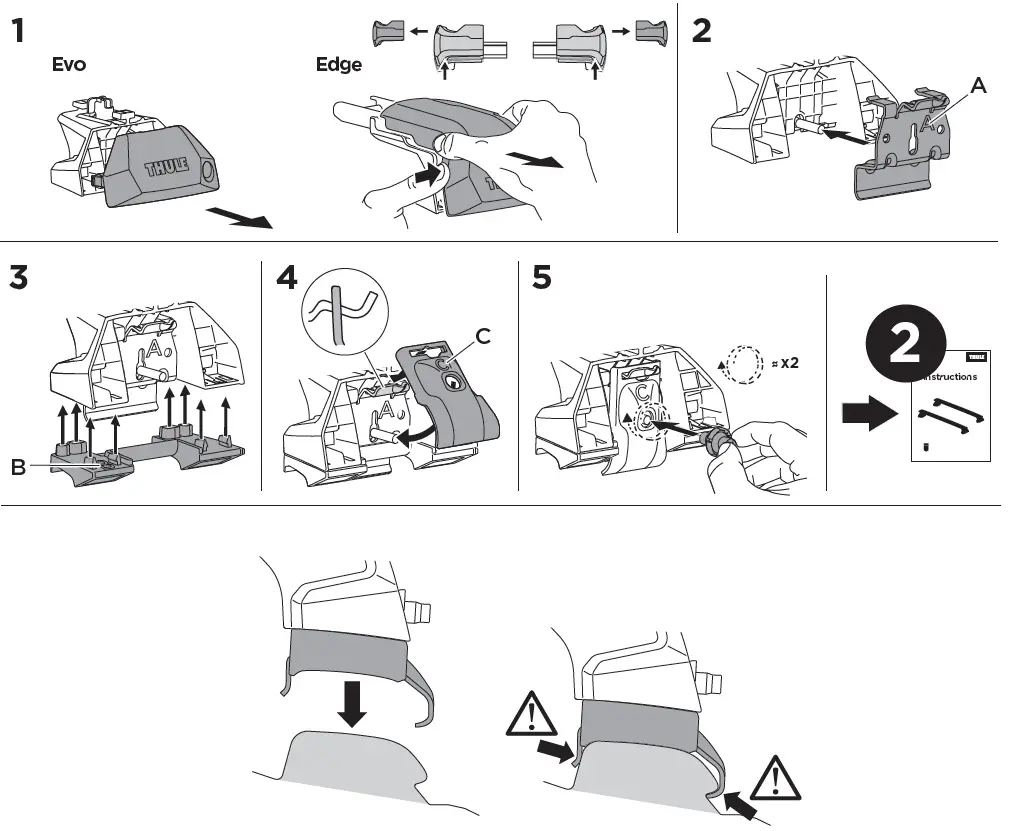 THULE-Roof-Rack-Fitting-Kit-186004-Flush-Roof-Rail-Kit-FIG-2