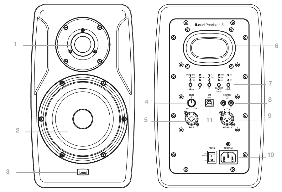 IK Multimedia iLoud Precision 5 5 Inch Powered Studio Monitor - Precision 5 overview