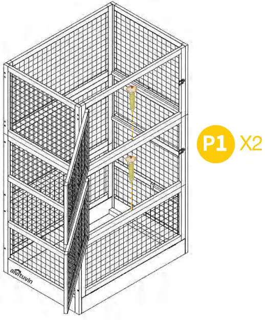 aivituvin SKY2609 Wooden Cedar Sand Box w Seat - Figure 6