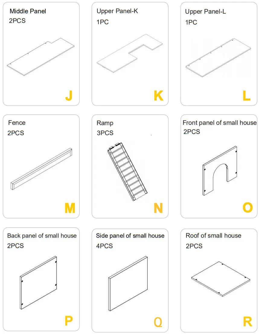aivituvin SKY2609 Wooden Cedar Sand Box w Seat - PARTS 2