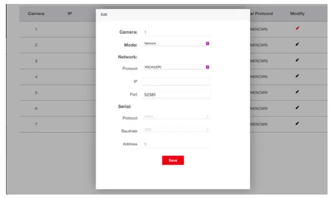 AIDA Professional Broadcast PTZ Joystick Controller CCU-IP - SECTION5-3