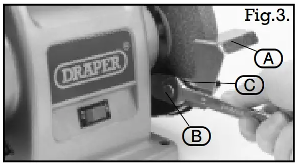 DRAPER G150B 150mm 250W Bench Grinder-Fig.3