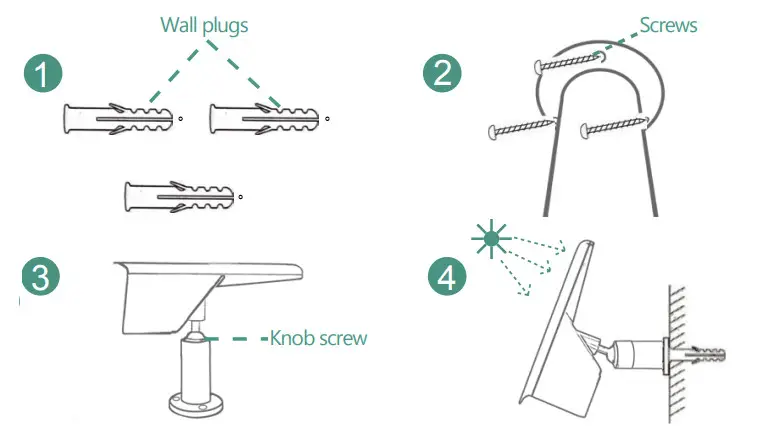Nekteck 35 LED Outdoor Solar Powered Spotlights - Wall Mounted