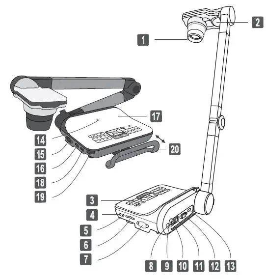 Optoma DC552 DC556 Document Camera fig1
