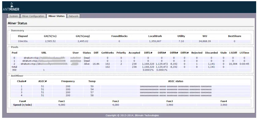 BITMAIN AntMiner S4+ Discussion and Support Thread - System Upgrading