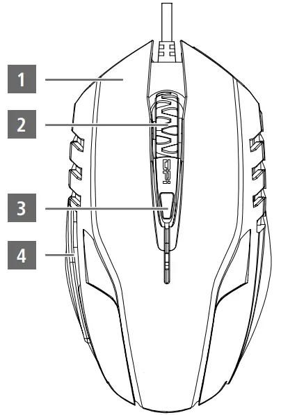 hama 00 186034 Reaper 180 Gaming Mouse - diagrame