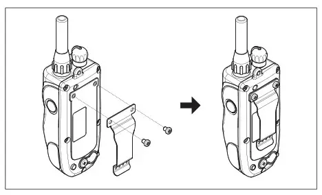 dogtra TD12UR Dog Training Device- Attaching the Belt Clip