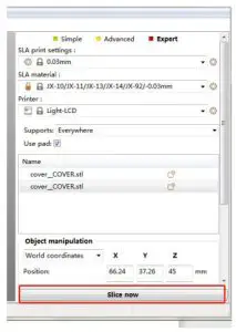 Wiiboox AK95884 Light 3D Printer - slicing 6