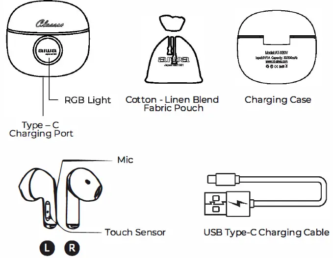 aiwa AT-X80V True Wireless Earphones-1