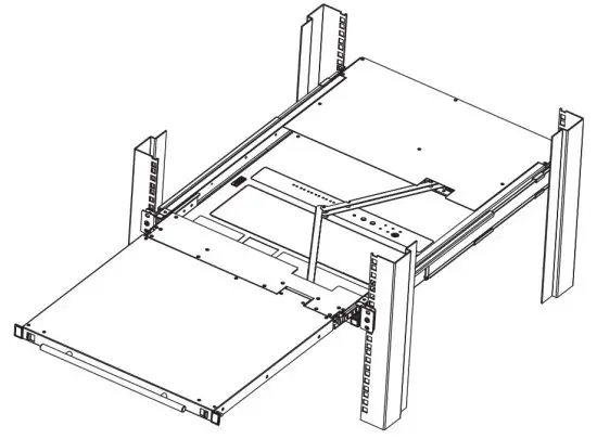 Port NetDirector DisplayPort Rack-Mount Console KVM- Pull the top panel