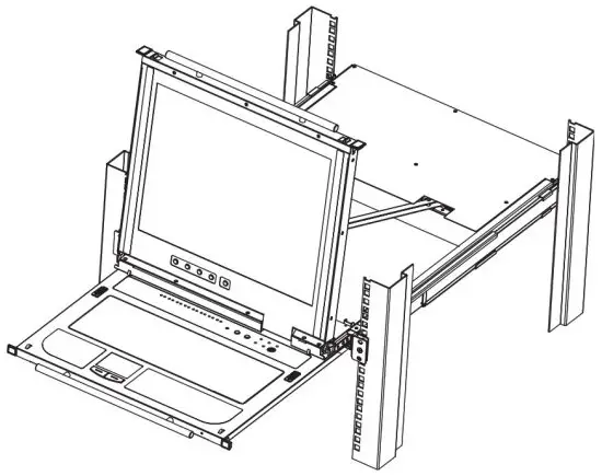 Port NetDirector DisplayPort Rack-Mount Console KVM- Reach underneath