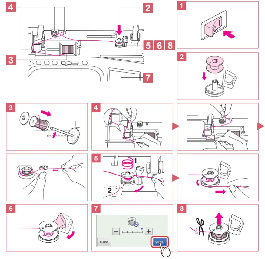 baby lock Ballad BLBA Quilting and Sewing Machine - Using the Spool Pin