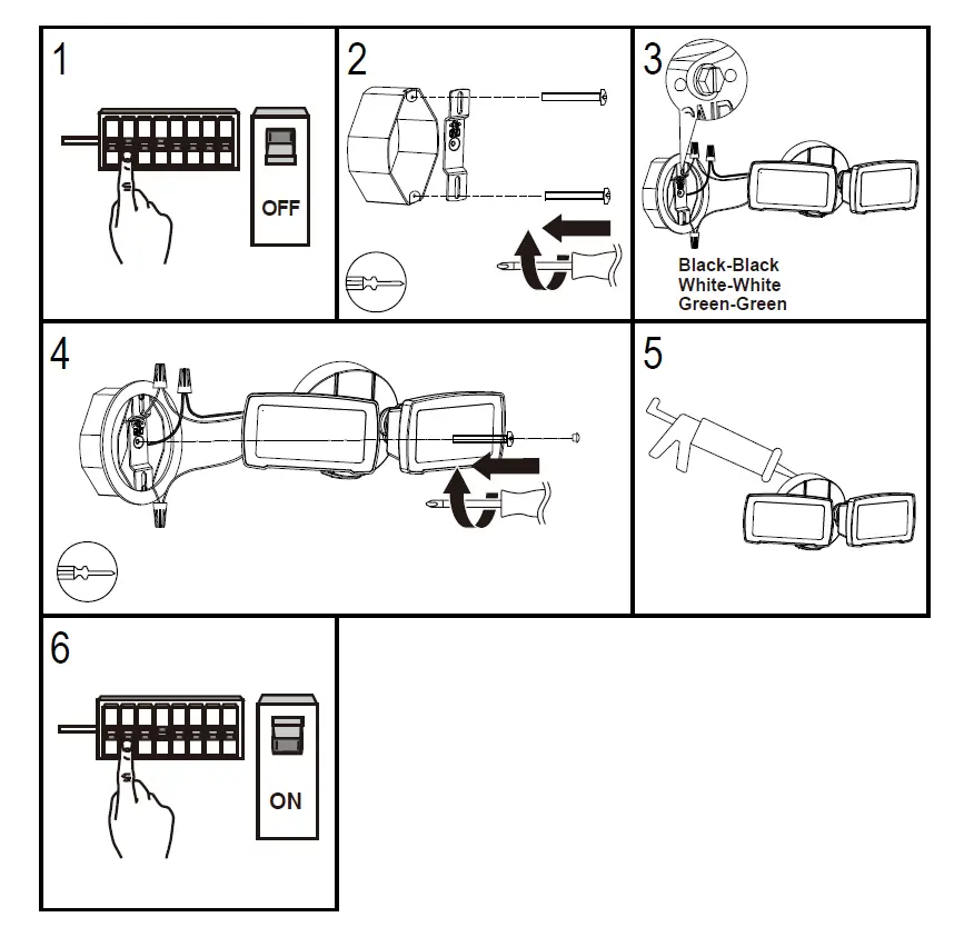 LUTEC 7635402012 2-Head 300-Watt Equivalent Integrated LED Black Security Area Light fig-1