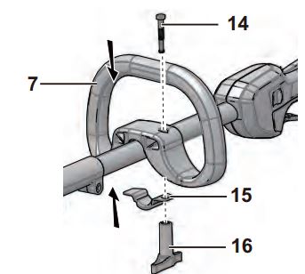 greenworks pro ST60L03 Ultra Power 60v String Trimmer User Manual - ATTACH THE AUXILIARY HANDLE