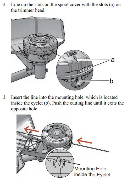 greenworks pro ST60L03 Ultra Power 60v String Trimmer User Manual - INSTALL THE CUTTING LINE
