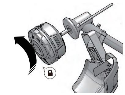 greenworks pro ST60L03 Ultra Power 60v String Trimmer User Manual - Turn the trimmer head counter clockwise to tighten i