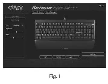 EVOFOX Katana Programmable Mechanical Gaming Keyboard - Fig