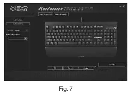 EVOFOX Katana Programmable Mechanical Gaming Keyboard - Fig13