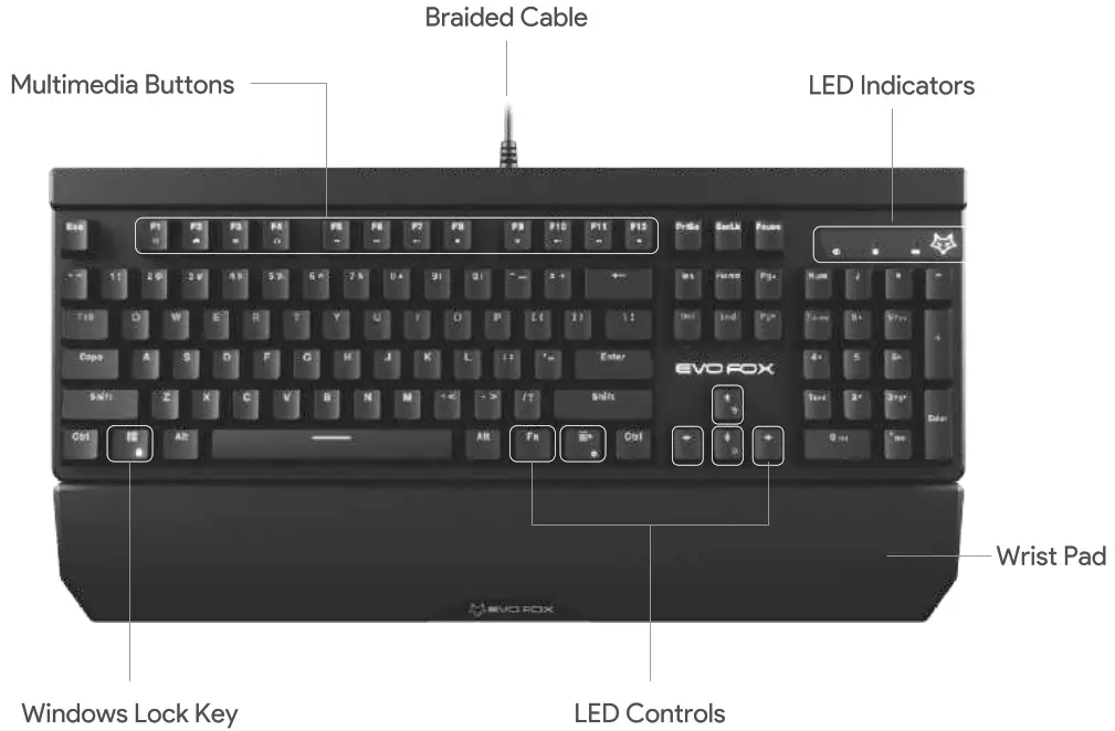EVOFOX Katana Programmable Mechanical Gaming Keyboard - KNOW YOUR KEYBOARD