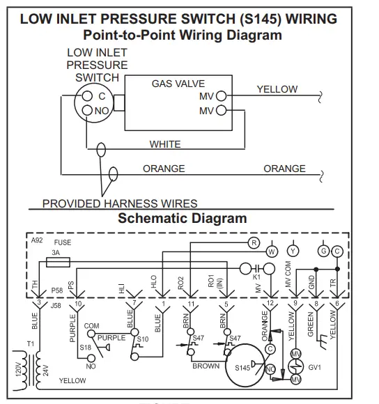 LENNOX Gas Changeover Kit FIG 9