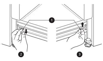 LG Gas Range Owner’s Manual - Assembling Doors Locate the glide lever on each side of the