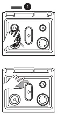 LG Gas Range Owner’s Manual - EasyClean Stainless Steel Cooktop