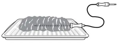 LG Gas Range Owner’s Manual - Insert the meat probe into the meat