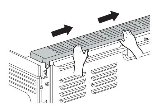 LG Gas Range Owner’s Manual - Move the vent trim in the indicated direction