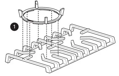 LG Gas Range Owner’s Manual - Place the wok grate on top of the left or right