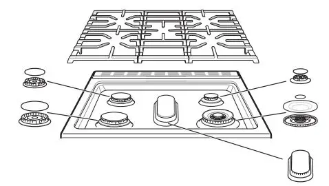 LG Gas Range Owner’s Manual - Removing and Replacing the Gas Surface Burners