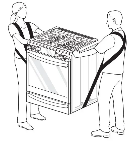 LG Gas Range Owner’s Manual - Use a belt when moving the