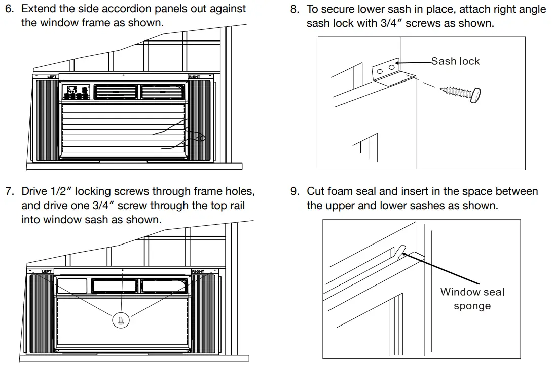 ARCTIC WIND 2AWH18000A Window Air Conditioner Owner's Manual - Installing the Chassis into the Cabinet