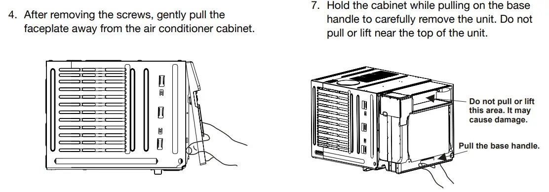 ARCTIC WIND 2AWH18000A Window Air Conditioner Owner's Manual - Remove Front Panel and Chassis