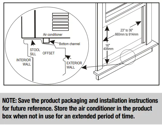 ARCTIC WIND 2AWH18000A Window Air Conditioner Owner's Manual - Window preparation