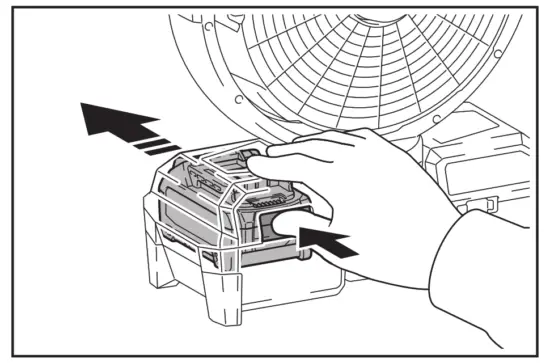 makita CF001G 40V Cordless Fan - sliding