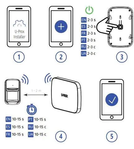 U-PROX PIR Combi VB Wireless Motion and Break Glass Detector with Vertical Barrier Lens 3