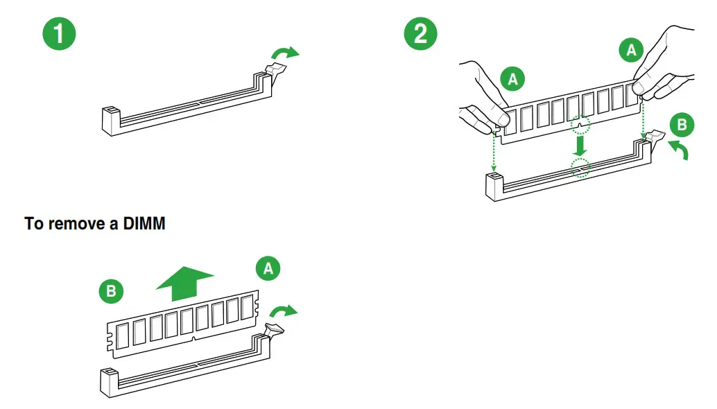 ASUS Motherboard Gaming -Installing a DIMM