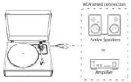 Lenco LS 440GY Turntable with 4 speakers built-in and Bluetooth reception - Fig 14
