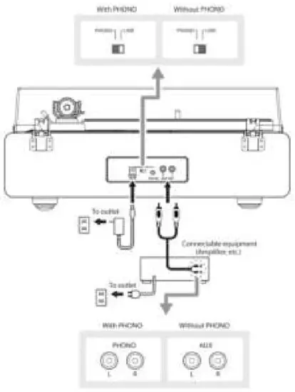 Lenco LS 440GY Turntable with 4 speakers built-in and Bluetooth reception - Fig 15